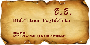 Blüttner Boglárka névjegykártya